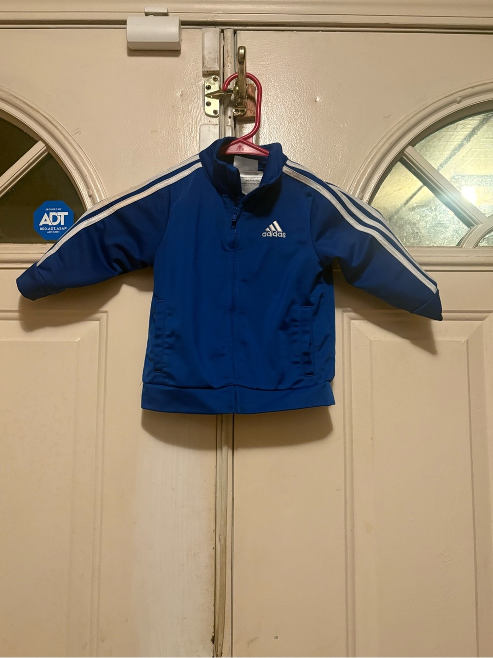 Adidas Kids Blue Track Jacket with White Stripes